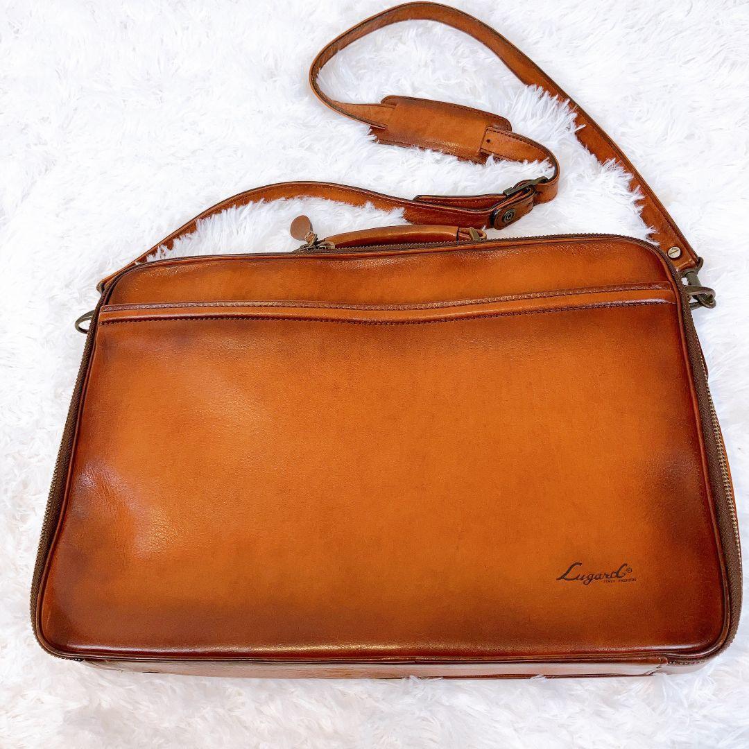 新品展示品】Lugard 青木鞄 本革 ショルダー 2way ビジネスバッグ www