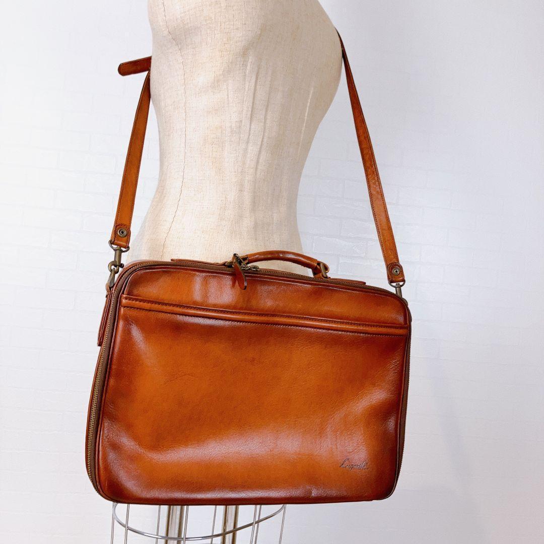 新品展示品】Lugard 青木鞄 本革 ショルダー 2way ビジネスバッグ www