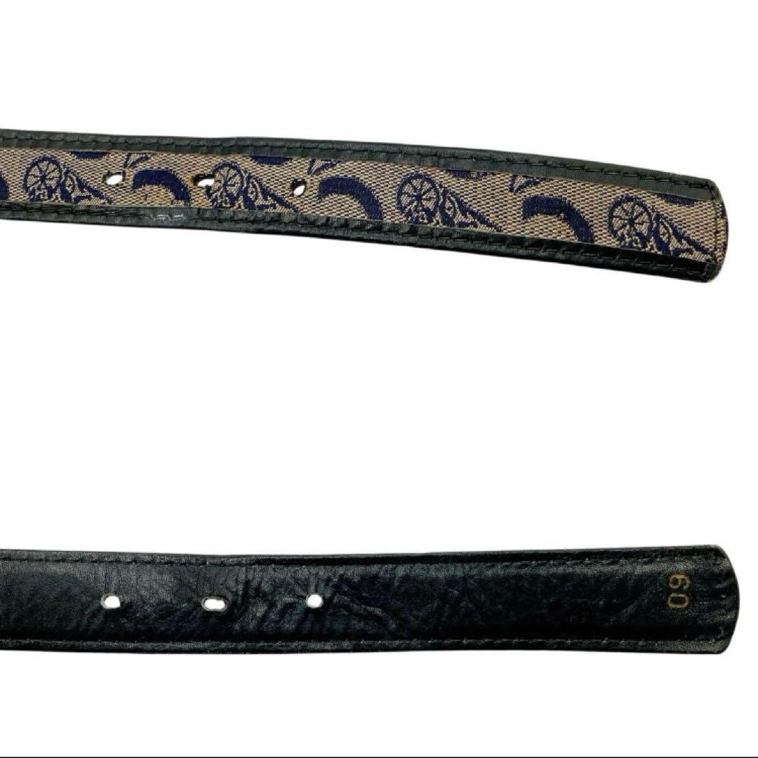 希少✨CELINE セリーヌ　ベルト　馬車ロゴ　総柄　ヴィンテージ　ゴールド金具