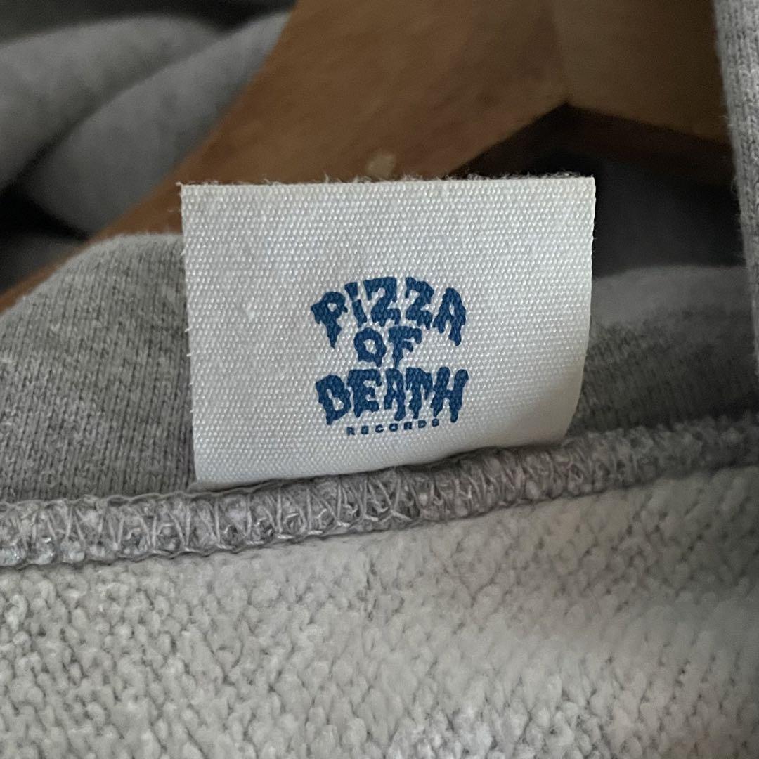 PIZZA ZIP HOODIE グレー M