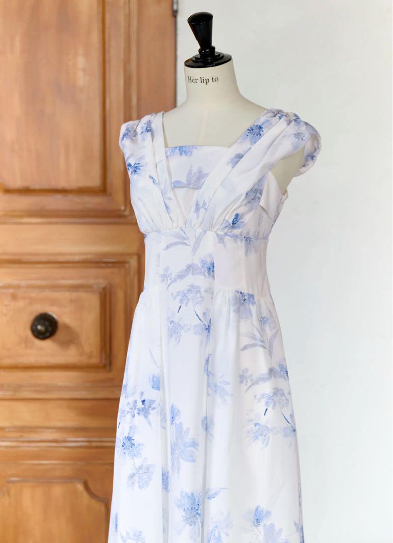 ワンピース Amboise Gathered Flare Dress pearl blue Amboise Gathered Flare Dress
