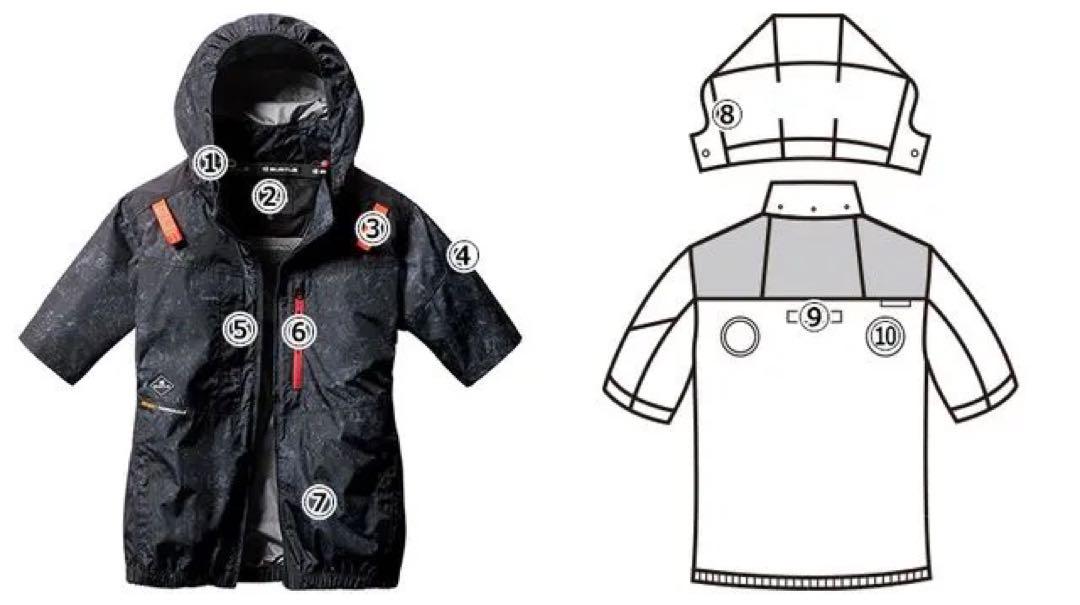 【バートル ハイバック 空調服】XL 新品タグ付き エアークラフト 大きめ 売切