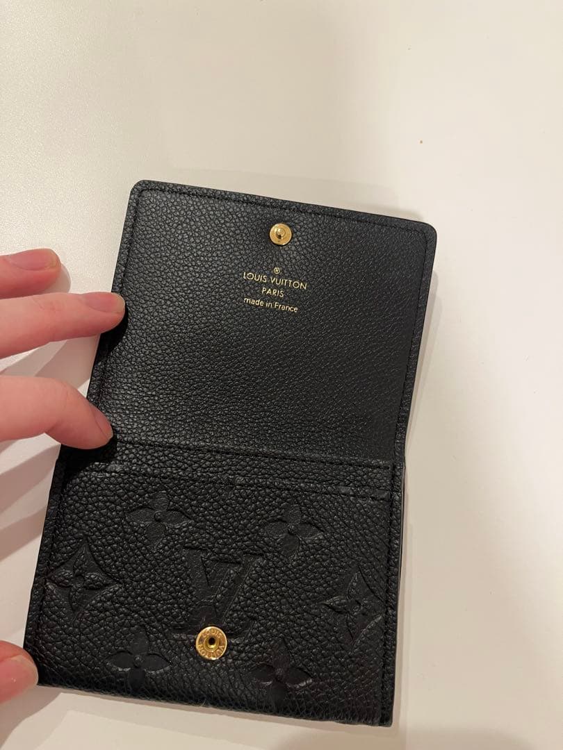 Louis Vuitton ブラック レザー カードケース Louis Vuitton ブラック レザー カードケース