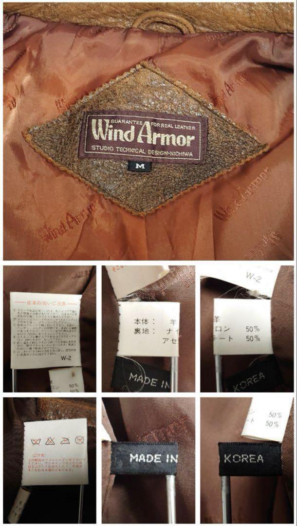 Wind Armor フライトジャケット ダブルライダー ス 短丈 ブラウン