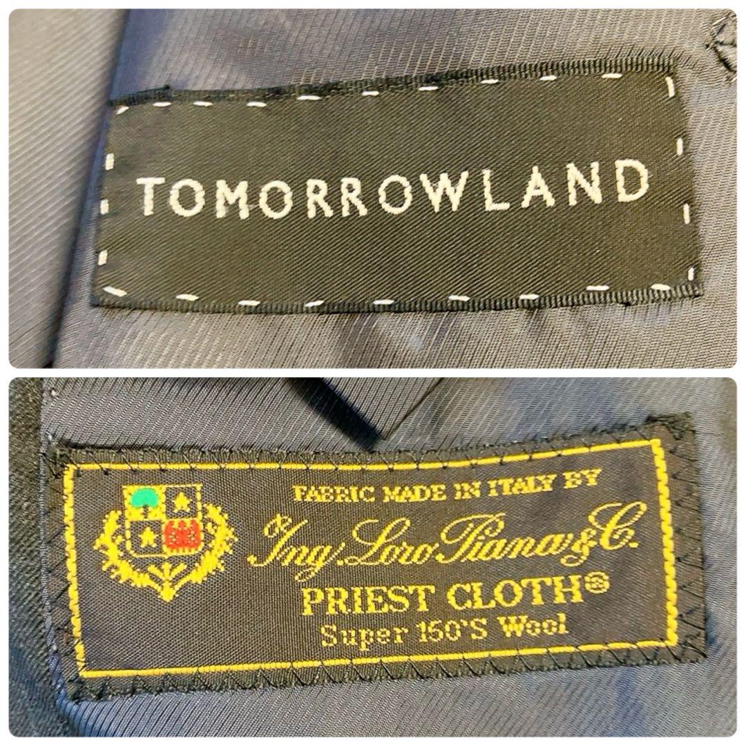 【美品】TOMORROWLAND　スーツ　ロロピアーナ150s　チャコール　46