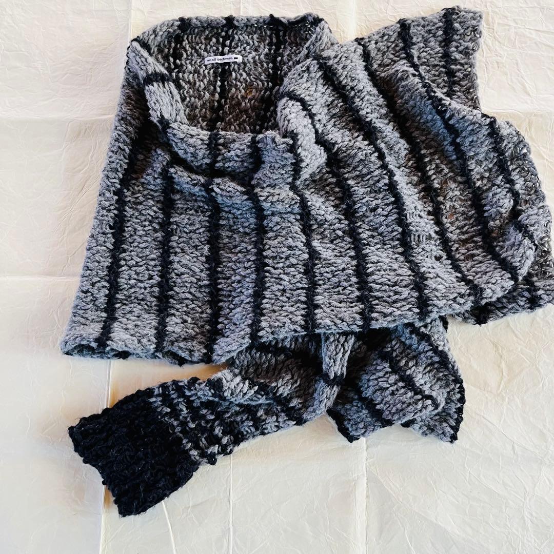 送料無料の商品多数！ ミナペルホネン ストールカーディガンFREE SIZE・mina perhonen あんしん鑑定