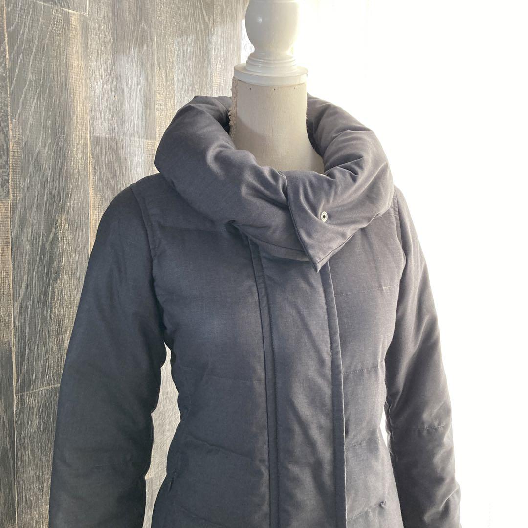 PLST 美品 ダウンコート ロングコート ハイネック チャコールグレー PLST 美品 ダウンコート ロングコート ハイネック チャコールグレー