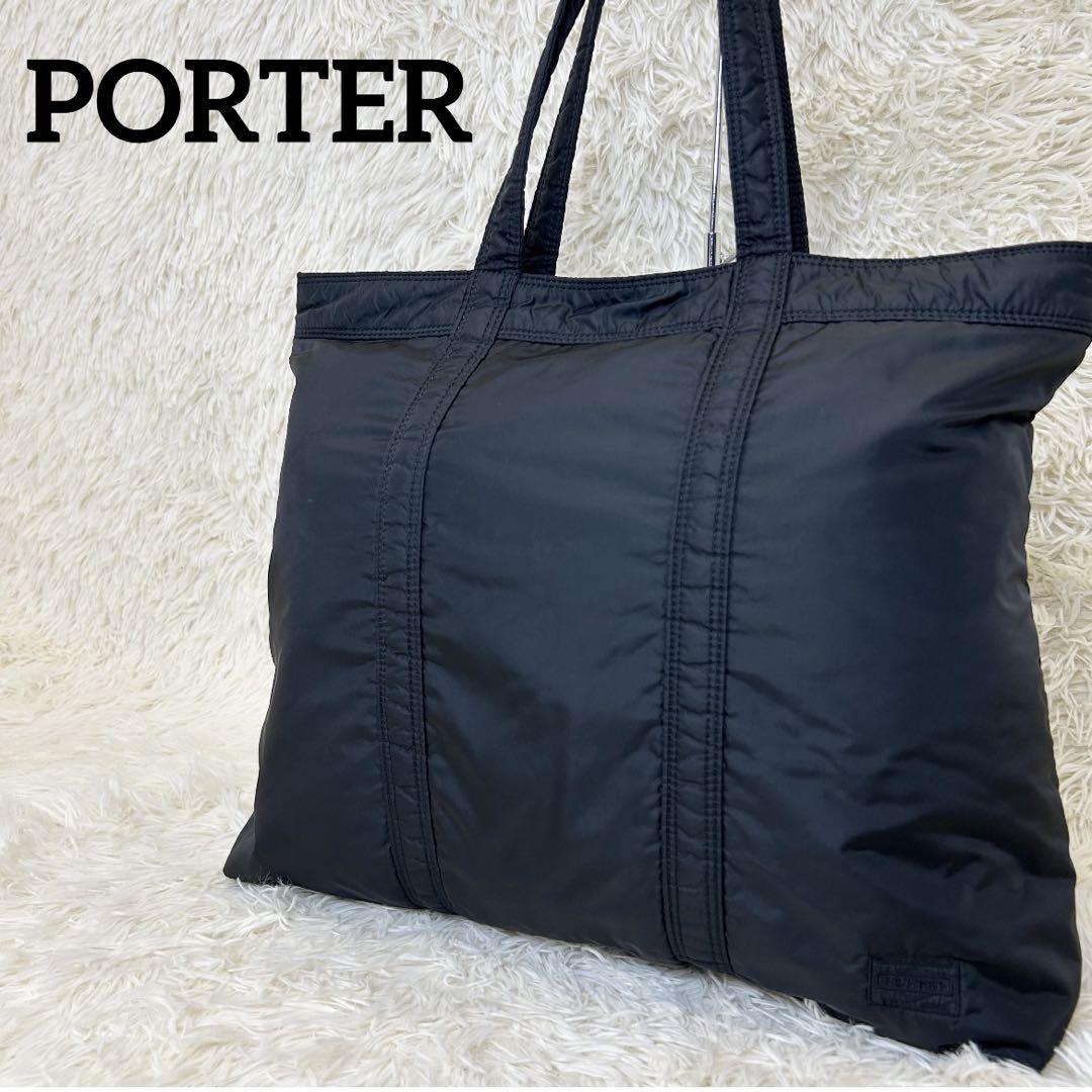 ✨激レア✨PORTER ナイロン トートバッグ 黒タグ 刺繍