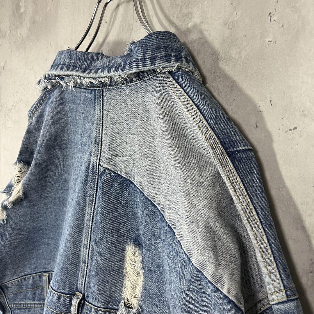 美品】スコットクラブ 再構築 ドッキングデニムジャケット