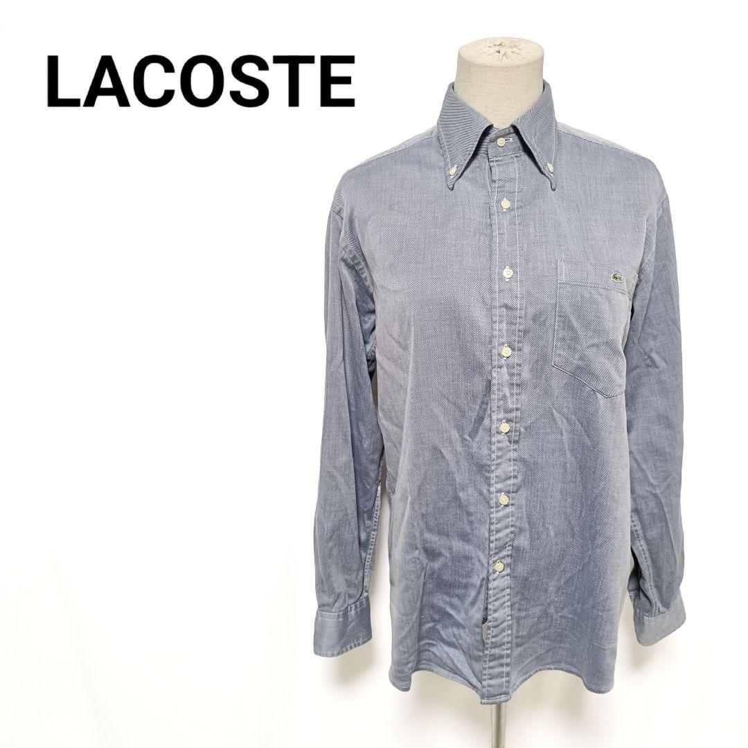 ラコステ LACOSTE ボタンダウンシャツ ネイビー サイズ3 ワニロゴ