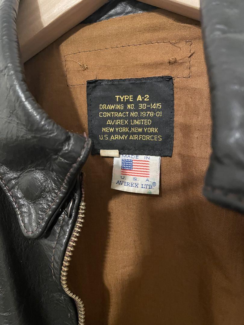 アヴィレックス　A2 フライトレザージャケット　USA製　38