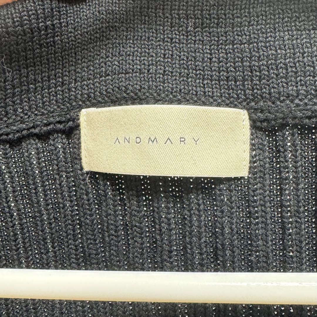 トップス andmary Ami line tops black