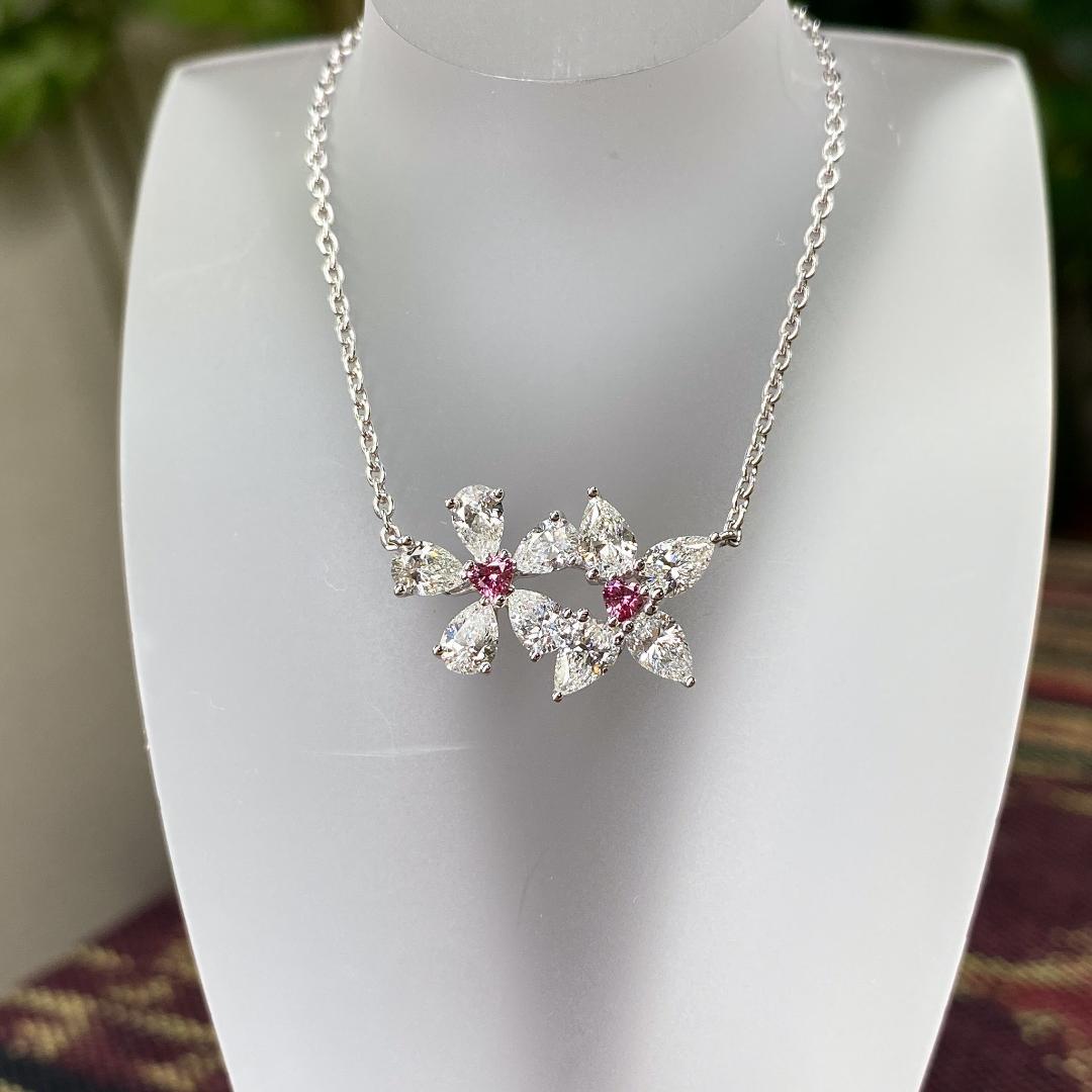 価格交渉OK☆ハートピンクダイヤ2粒FancyVividPurplishPink 価格交渉OK☆ハートピンクダイヤ2粒FancyVividPurplishPink