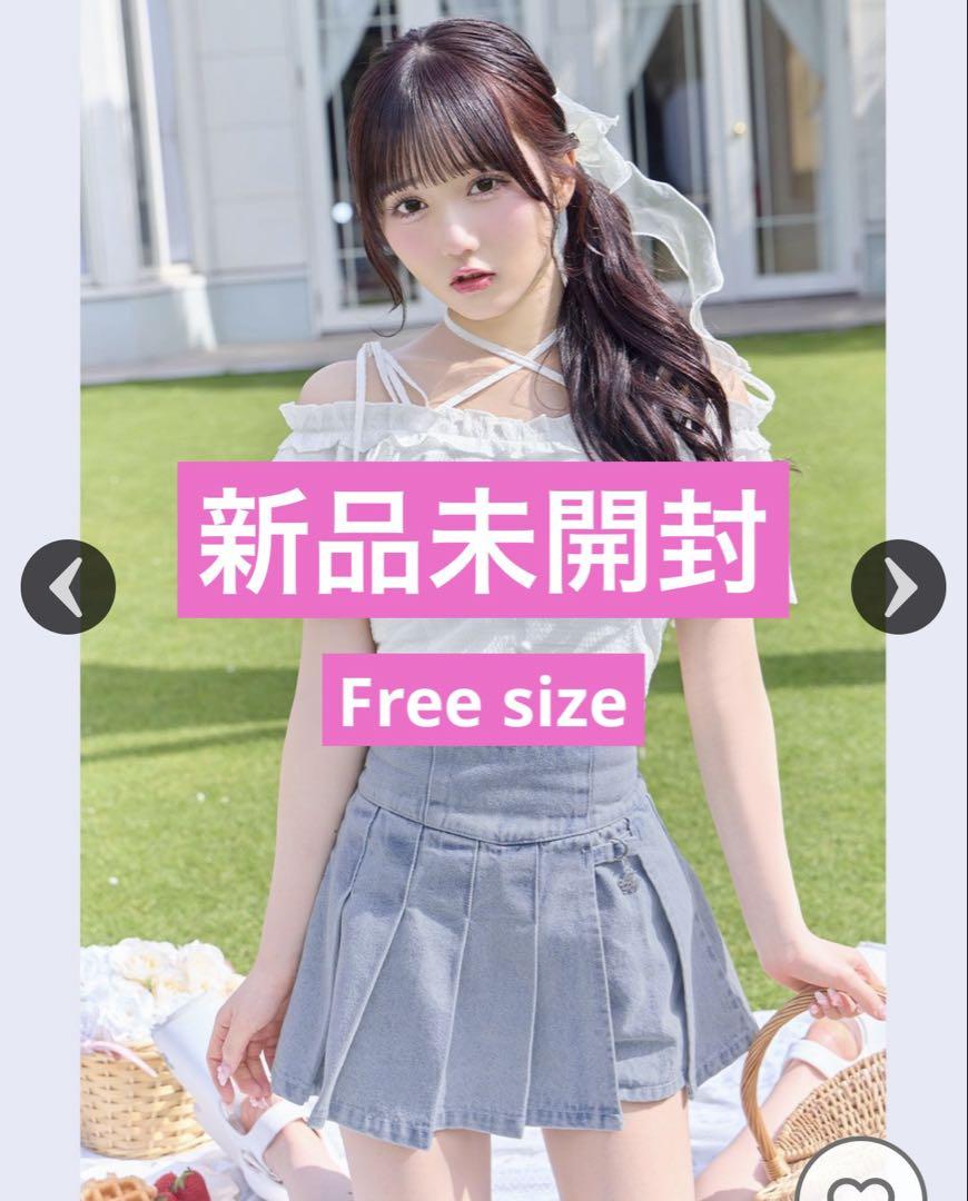 ミシェルマカロン ミシェマカ 美脚デニムスカパン Free size