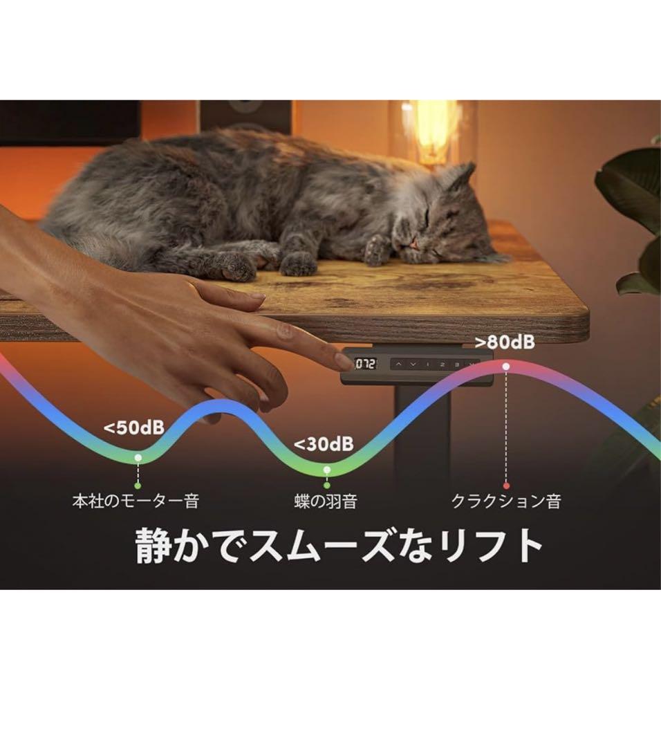 FEZIBO 電動 昇降式デスク幅120cm 奥行60cm 高さ72-118cm