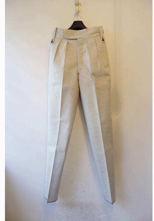限定特価】 ベルトレス パンツ 白 NEAT - スラックス 限定特価】 ベルトレス パンツ 白 NEAT - スラックス