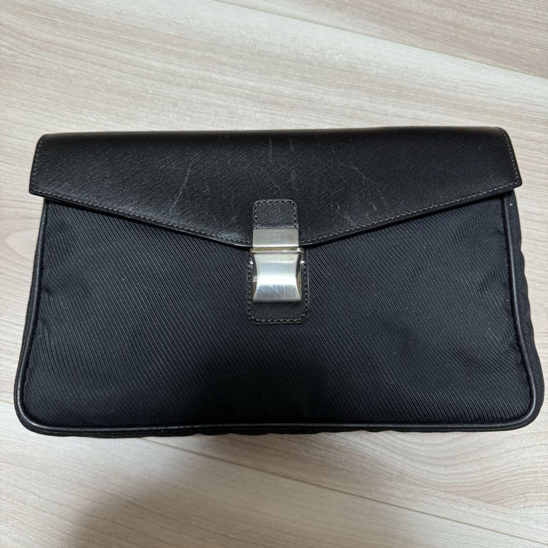dunhill　ダンヒル　セカンドバッグ　ビジネスバッグ　黒 Dunhill ダンヒル セカンドバッグ ビジネスバッグ レザー