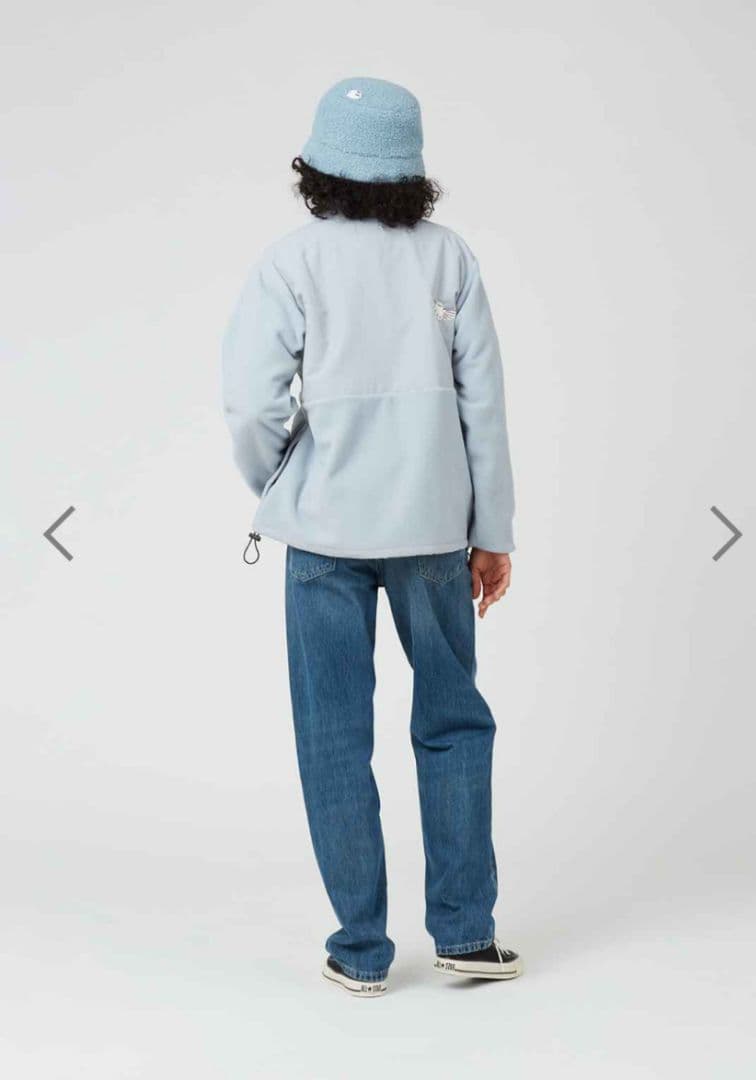 graniph☆ライトブルー☆フリースジャケット☆シマエナガ刺繍付き❣️XL