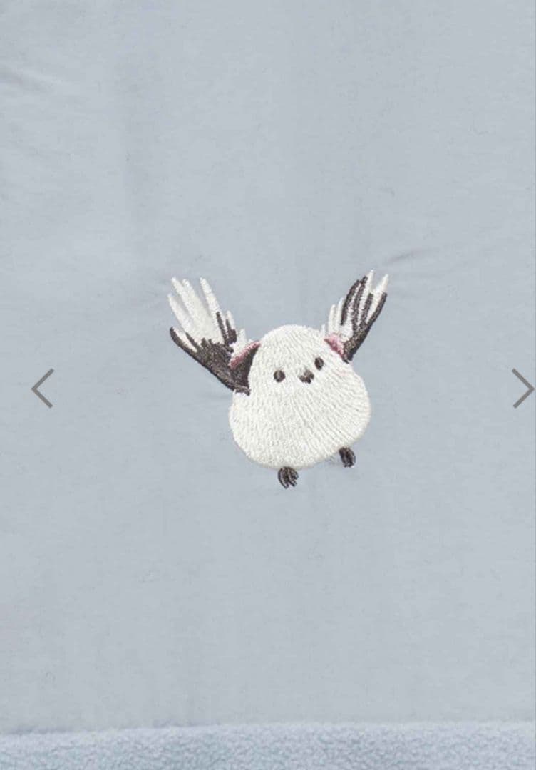 graniph☆ライトブルー☆フリースジャケット☆シマエナガ刺繍付き❣️XL