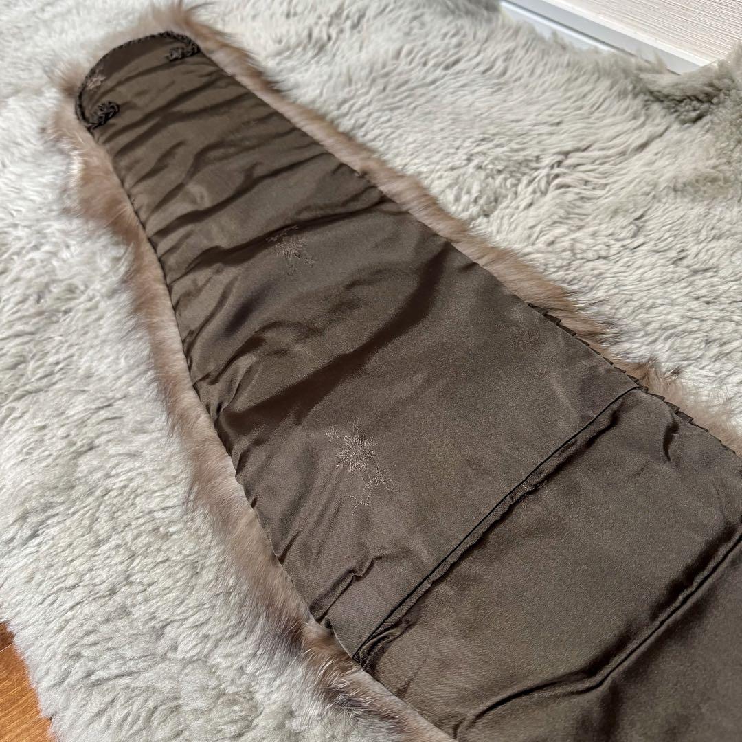 美品  フォックスファー  ショール
