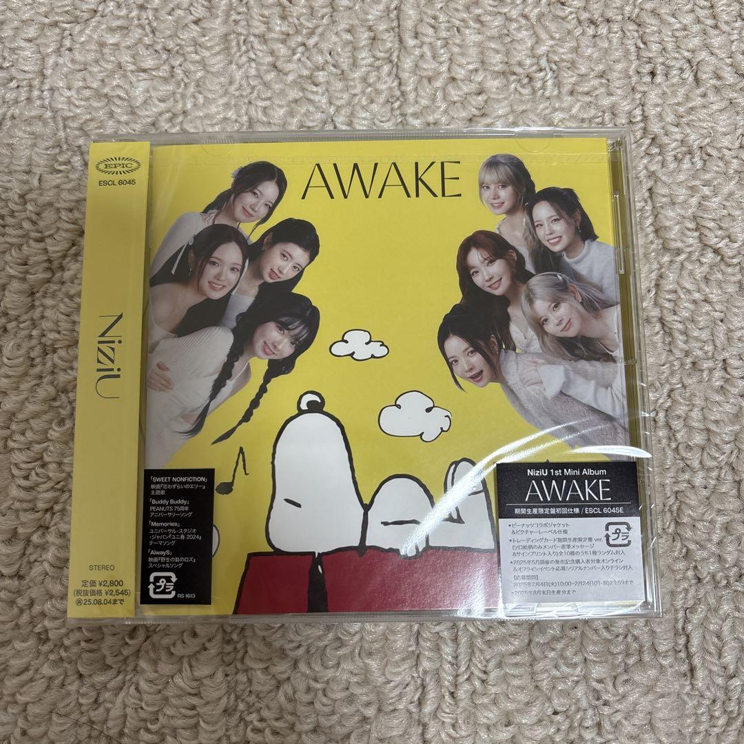 NiziU AWAKE 期間生産限定盤　新品　未開封　シリアル付　12枚セット NiziU AWAKE 期間生産限定盤 未開封 - メルカリ