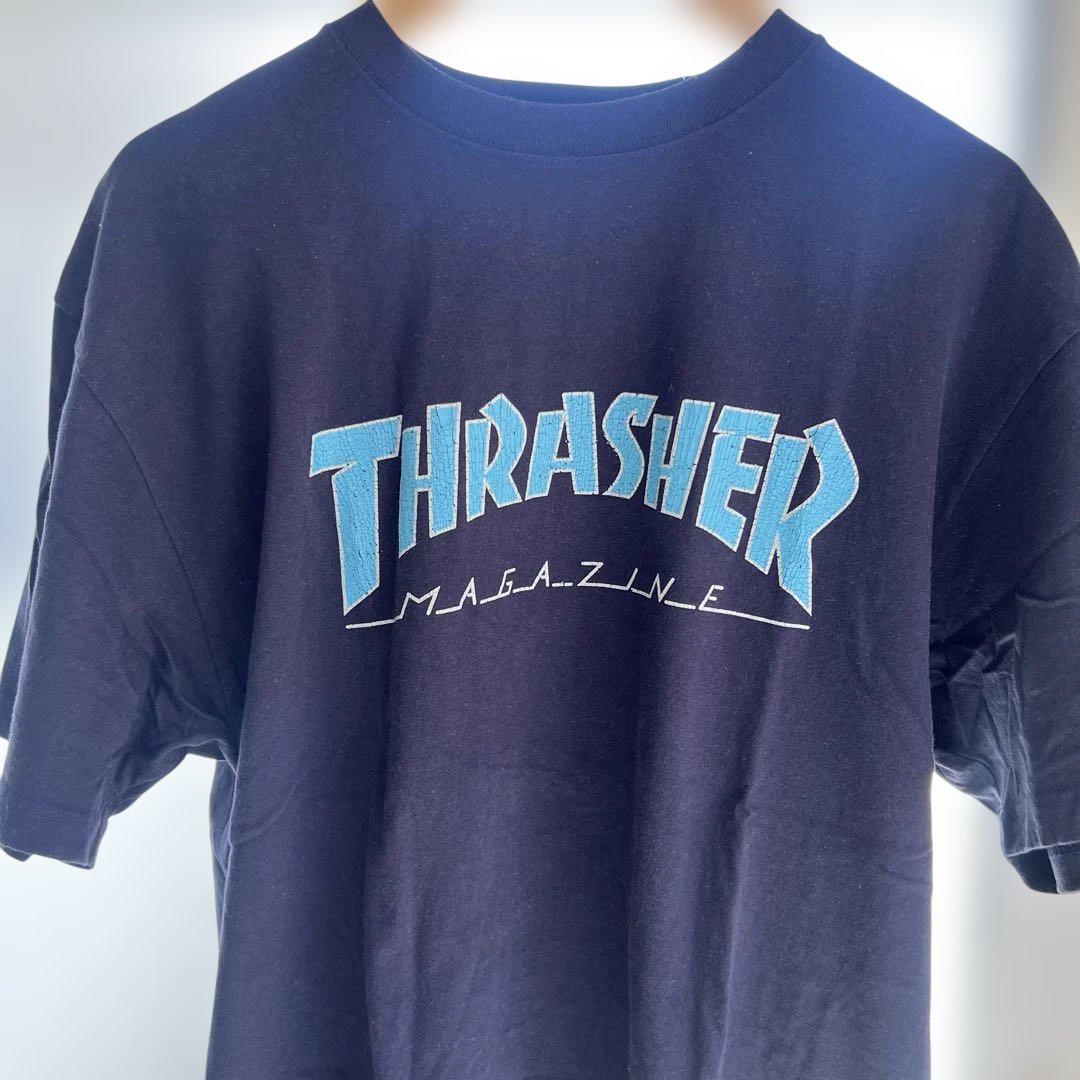 THRASHER ネイビー Tシャツ レア THRASHER Tシャツ ネイビー - メルカリ