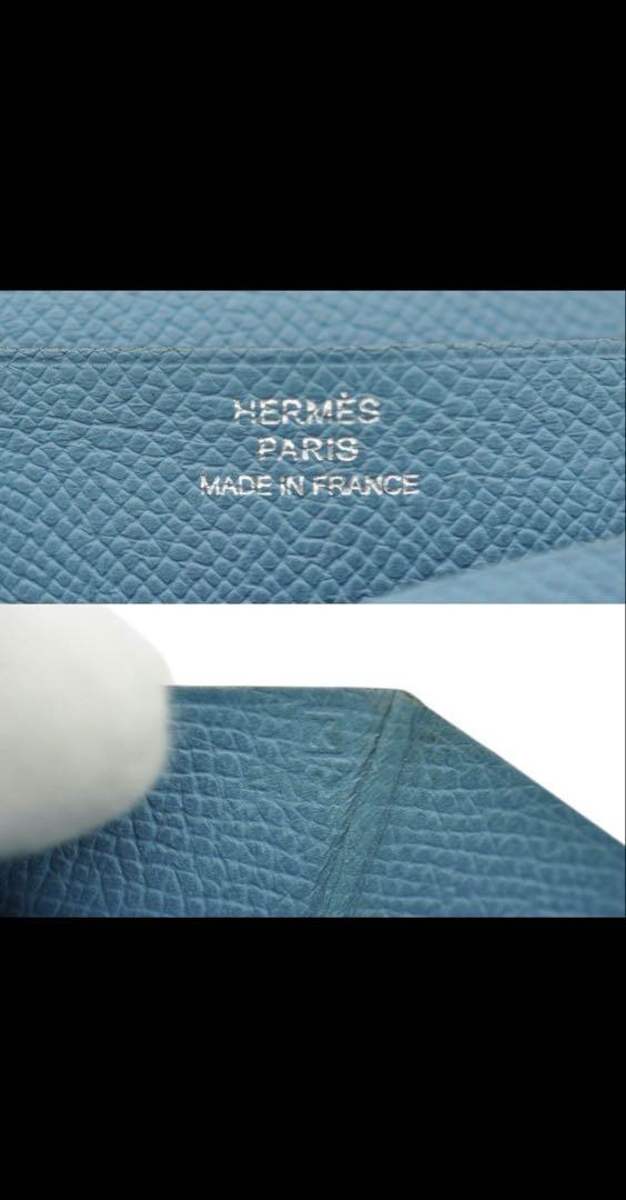 HERMES 美品 ベアン エプソン バイカラー 長財布 □L刻印 HERMES 美品 ベアン スフレ エプソン バイカラー 長財布 □K刻印