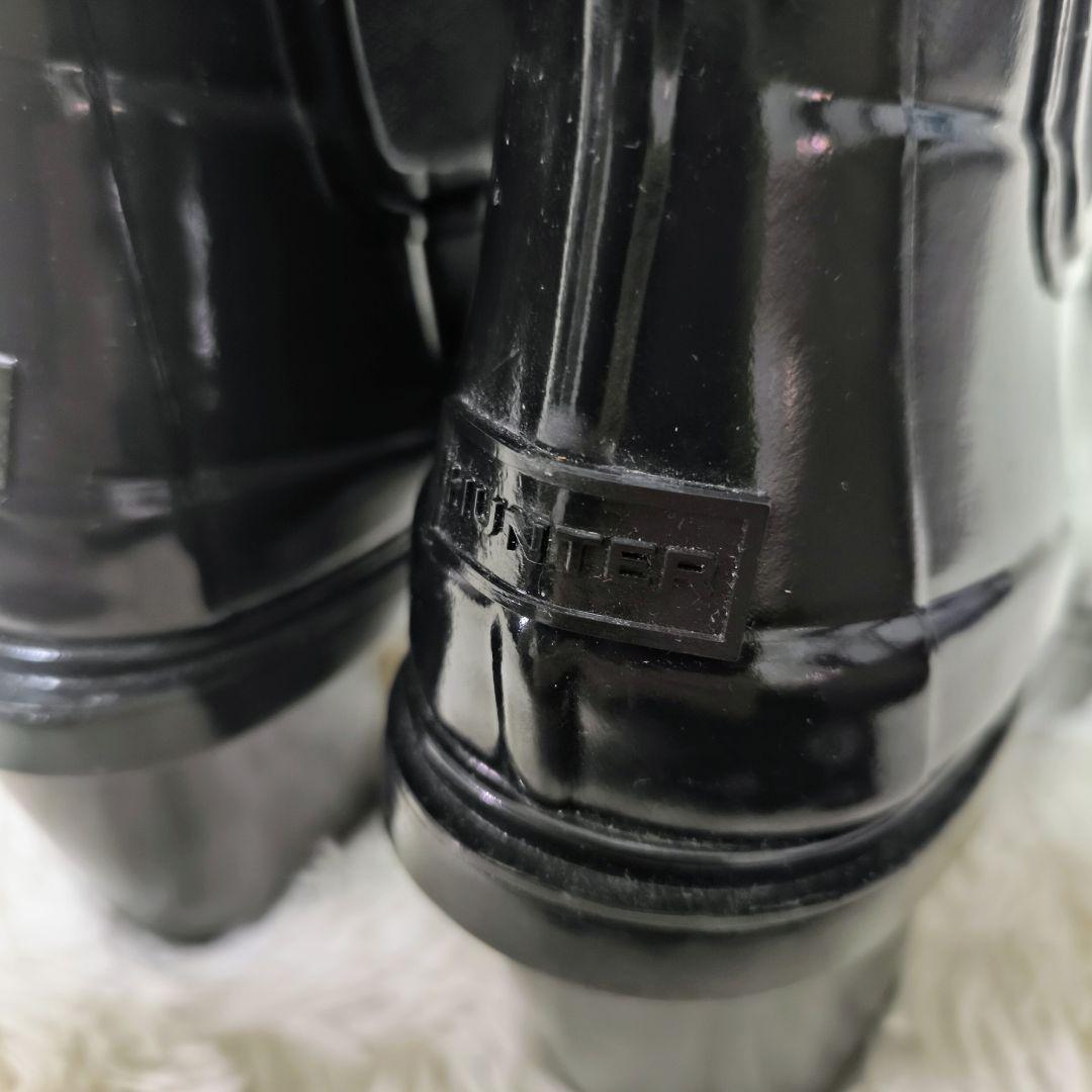 【美品】HUNTER ハンター レインブーツ サイドゴアブラック サイズUK5