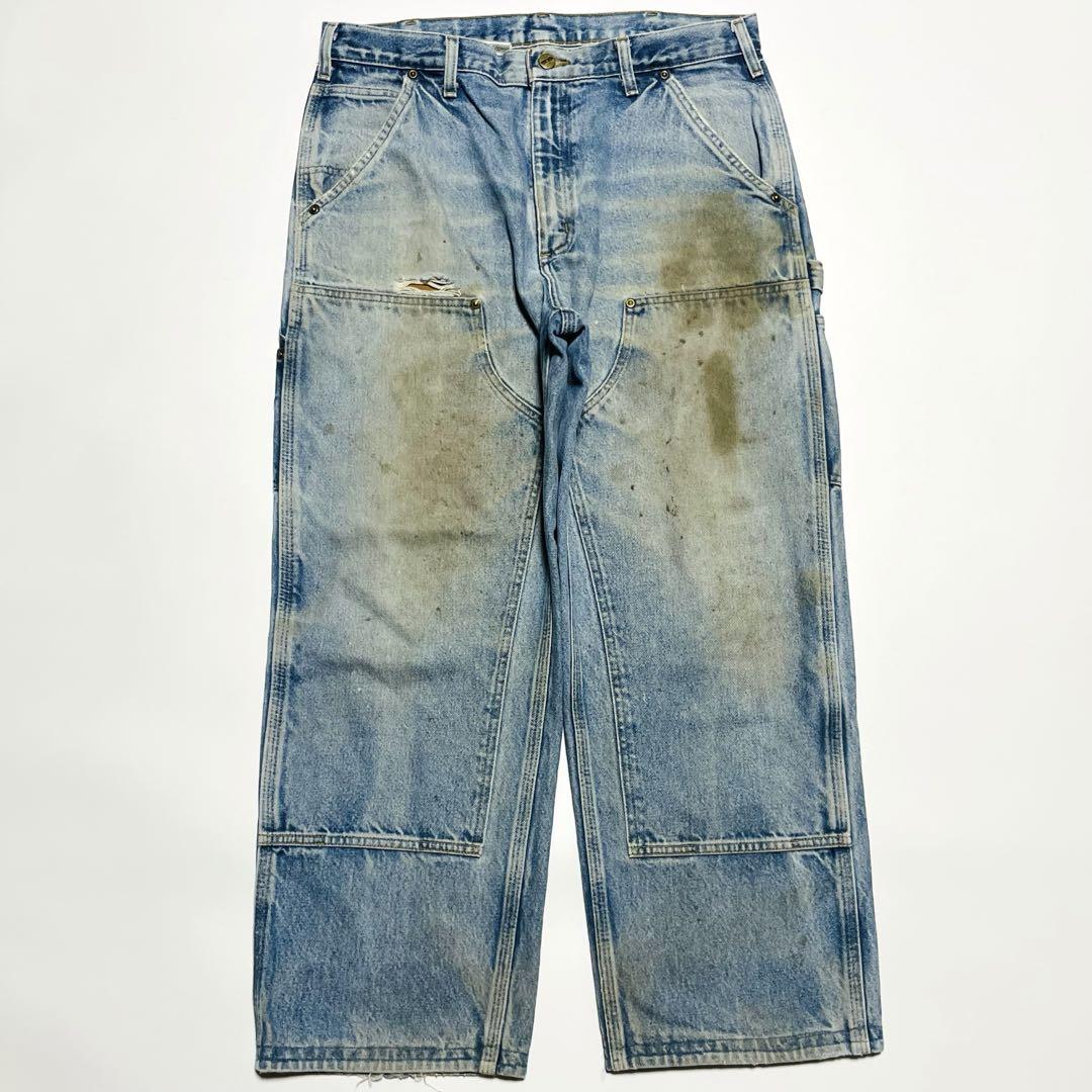 carhartt デニムダブルニーペインターパンツ 鬼フェード W34 L30 carhartt デニムダブルニーペインターパンツ 鬼フェード W34 L30