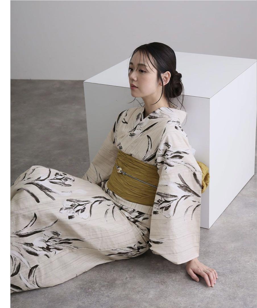 完売品！　浴衣と帯のセット　pourvous