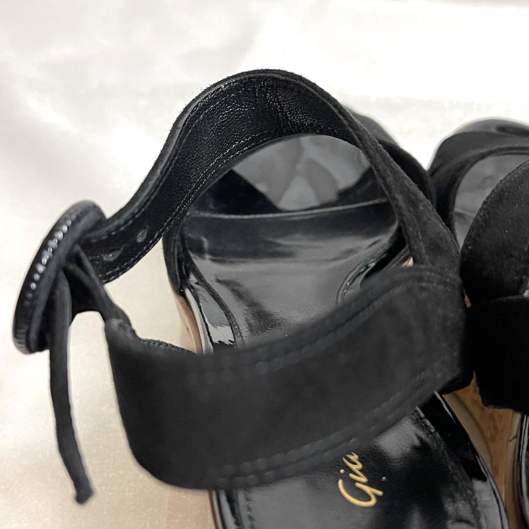 極美品 Gianvito Rossi プラットフォーム サンダル ウェッジソール