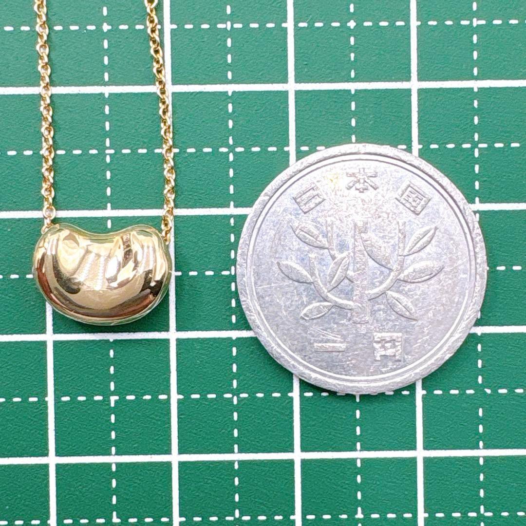 美品 オールドティファニー ビーン スモール ネックレス k18