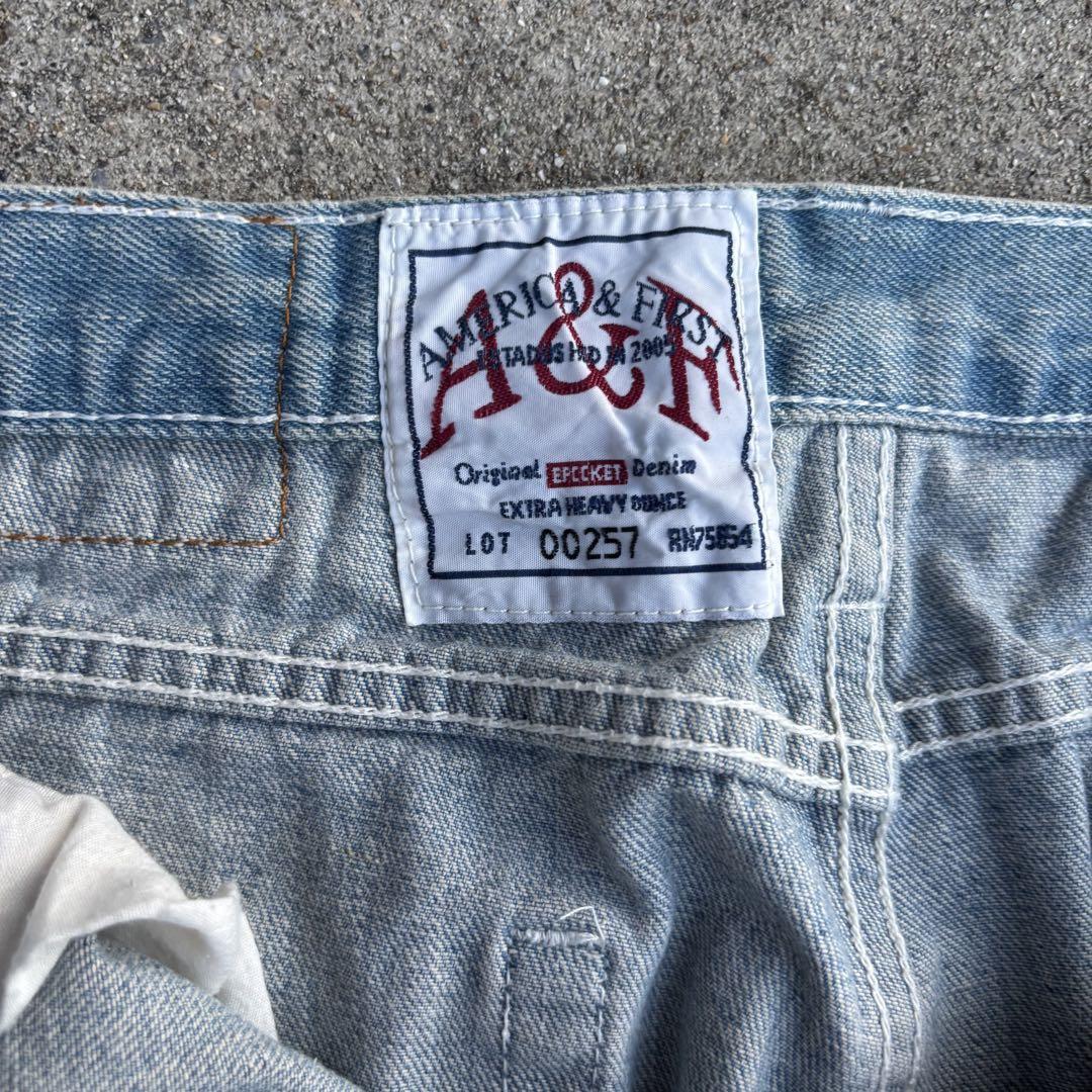 00's vintage ワイドデニム フェード ダメージ ペイント y2k