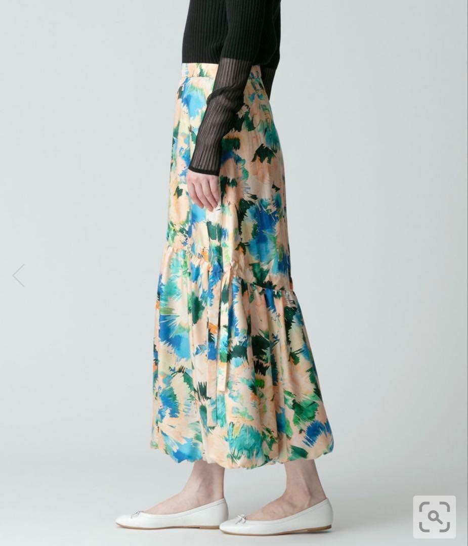美品24SS allureville スイサイフラワーキリカエバルーンスカート