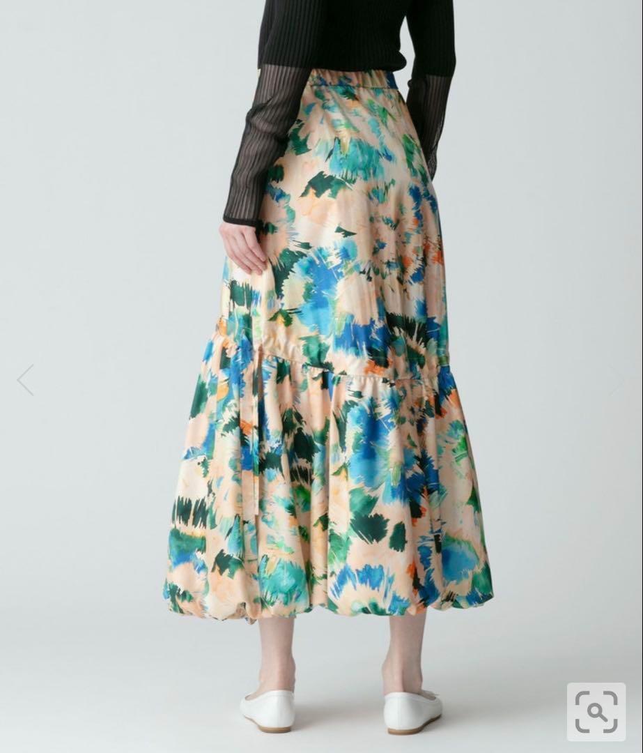 美品24SS allureville スイサイフラワーキリカエバルーンスカート