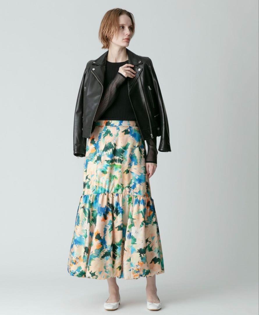 美品24SS allureville スイサイフラワーキリカエバルーンスカート