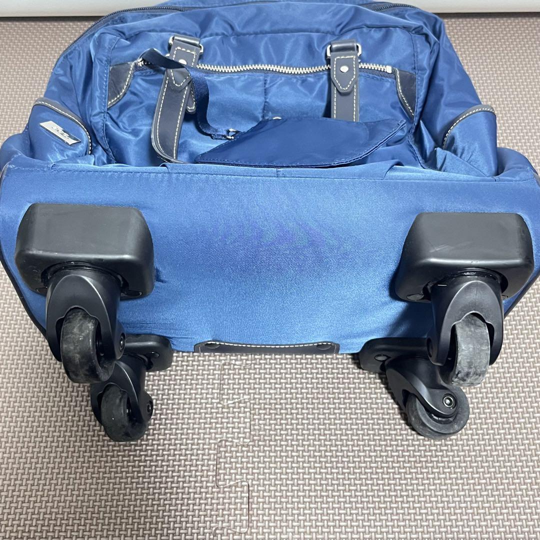 ace.　トローリーバッグ　キャリー付きバッグ　キャリーバッグ　ブルー