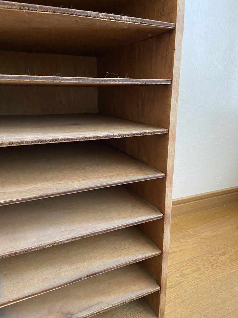 カルテ棚　仕切り　古道具
