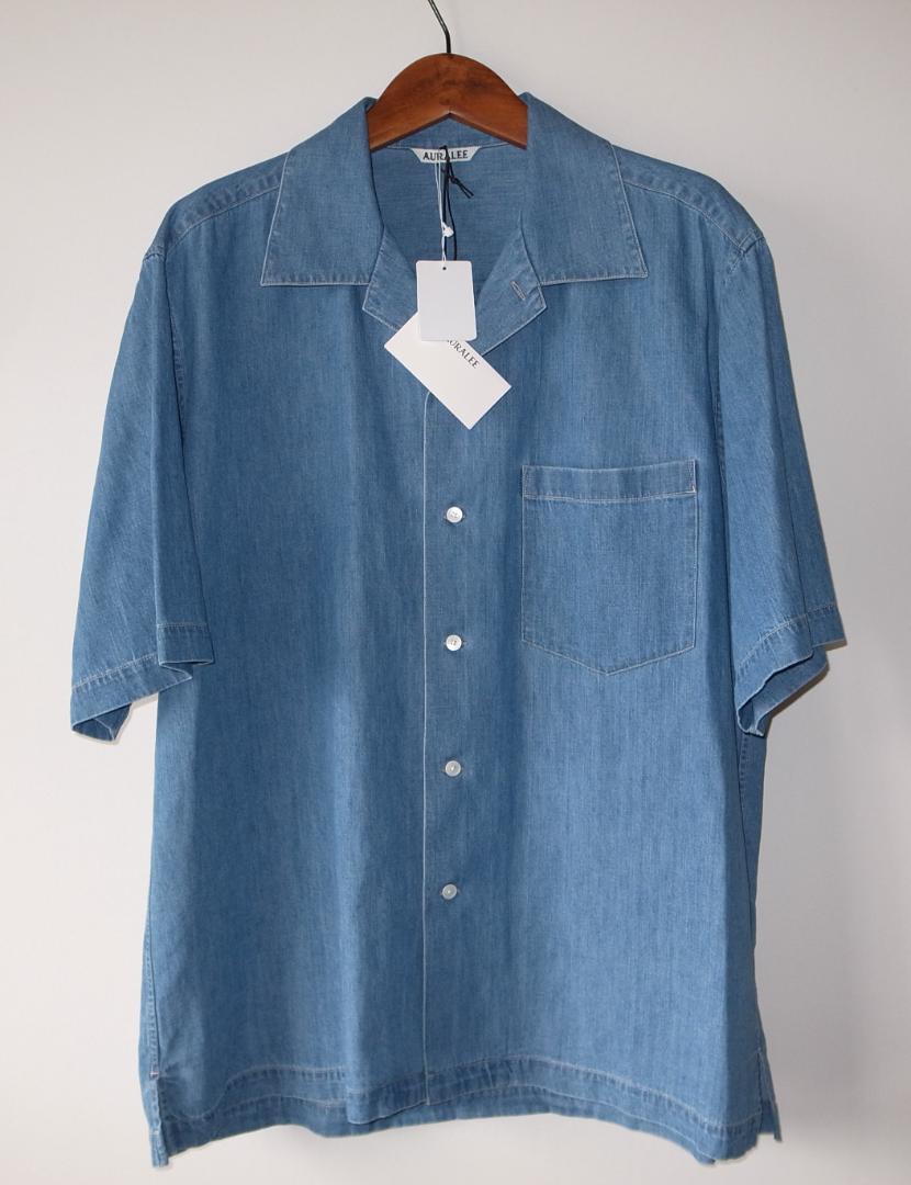 AURALEE 半袖 デニムシャツ size3 DENIM SHIRT