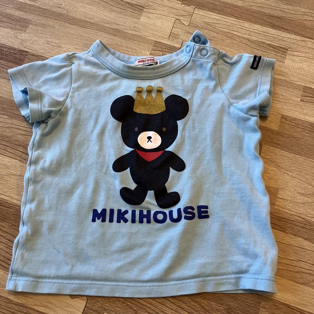 mikihouse - MIKIHOUSE ミキハウス Tシャツ クマ くま 星 青