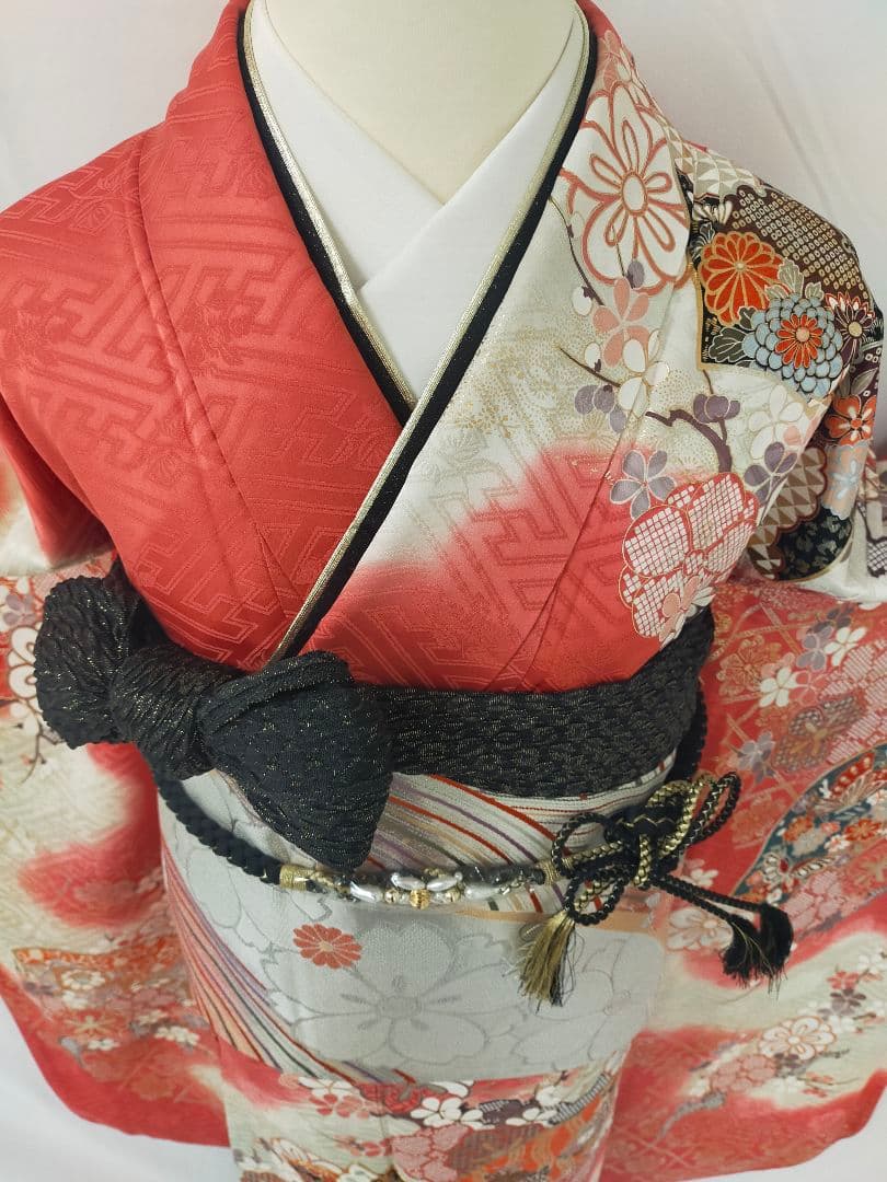 美品 正絹 京友禅 振袖3点セット 美品 正絹 京友禅 振袖3点セット