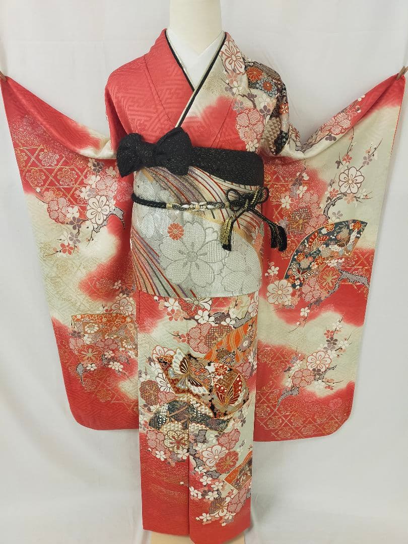 美品 正絹 京友禅 振袖3点セット 美品 正絹 京友禅 振袖3点セット