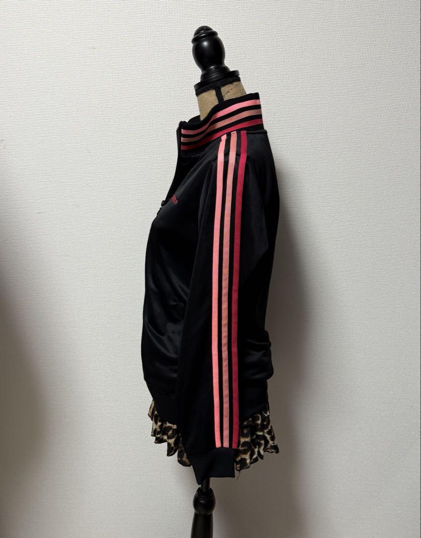 レアデザインadidas3本線刺繍トラックジャケットy2kフェアリー
