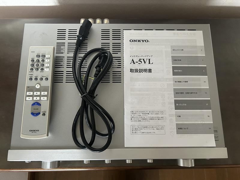 ONKYO A-5VL(S)　デジタルアンプ　リモコン付き　現状品