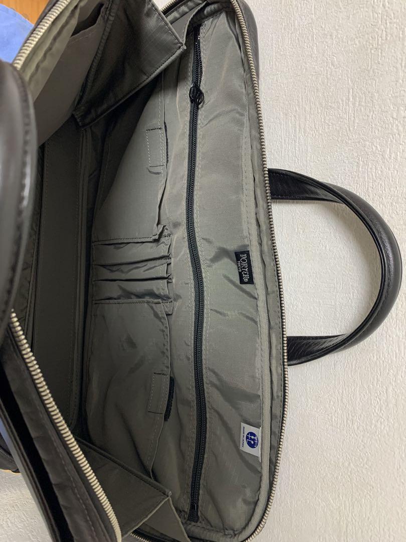 PORTER ブリーフケース　ビジネスバッグ　オールレザー　ダークブラウン　A4