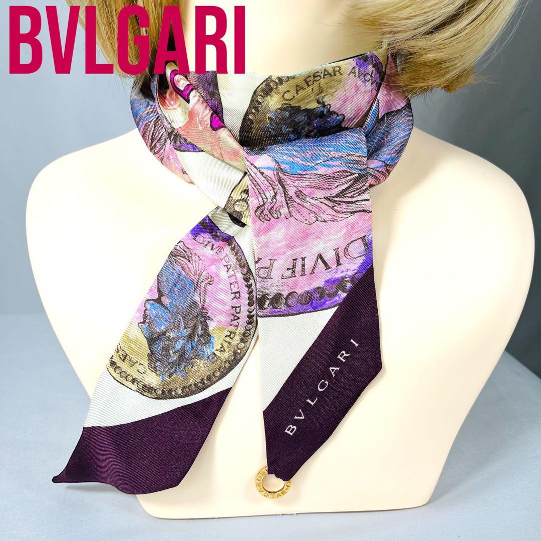 BVLGARI ブルガリ　シルクスカーフ ヘアバンド チャーム　ブレスレット