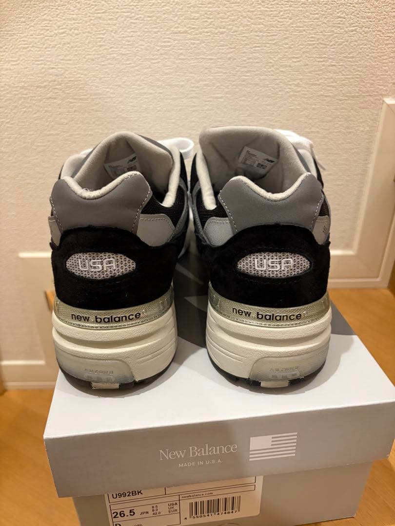 New Balance 992 ブラック/グレー②_2