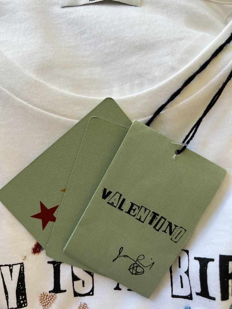 〈すぐ届く！〉特別SALE！VALENTINO VLTN ビーズ刺繍Tシャツ 新品タグ付き〉VALENTINO VLTN ビーズ刺繍Tシャツ ユニセックス