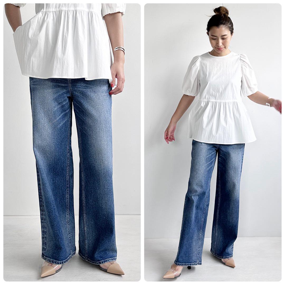 ✨美品✨ヘルシーデニム ピンクペッパー ストレート デニム パンツ 25 ワイド