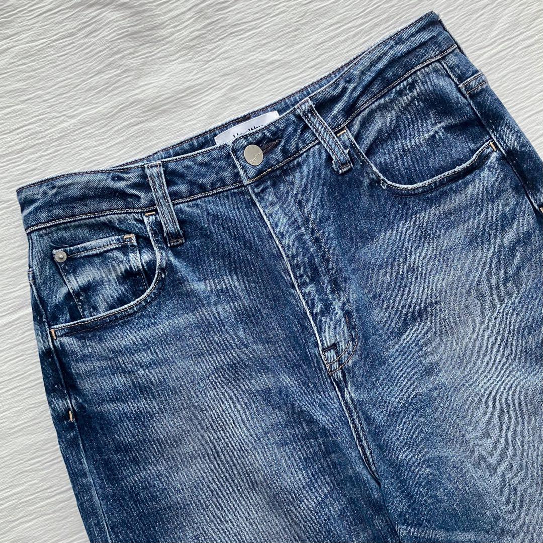 ✨美品✨ヘルシーデニム ピンクペッパー ストレート デニム パンツ 25 ワイド